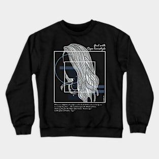 Girl with Rope hairstyle version 7 Crewneck Sweatshirt